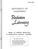 Cover page: THEORY OF NEUTRON PRODUCTION IN QUASI-ELASTIC EXCHANGE COLLISIONS