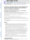 Cover page: Associations of Emotional, Physical, or Sexual Intimate Partner Violence and Depression Symptoms Among South African Women in a Prospective Cohort Study