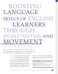 Cover page: Boosting language skills of ELLs through dramatization and movement