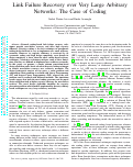 Cover page: Link Failure Recovery Over Large Arbitrary Networks: The Case of Coding