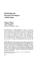 Cover page: Partitioning and Perceived Crowding in a Public Space