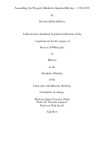 Cover page: Assembling the Property Market in Imperial Britain, c. 1750-1925