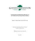 Cover page of Transportation and Marketing Efficiency in the California Processing Tomato Industry