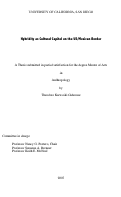 Cover page: Hybridity as cultural capital on the US/Mexican border