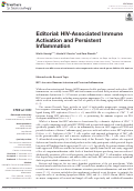 Cover page: Editorial: HIV-Associated Immune Activation and Persistent Inflammation