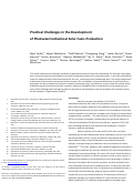 Cover page: Practical challenges in the development of photoelectrochemical solar fuels production