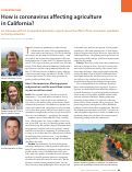 Cover page: How is coronavirus affecting agriculture in California?