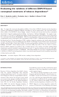 Cover page: Evaluating the validities of different DSM-IV-based conceptual constructs of tobacco dependence.