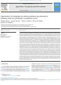 Cover page of Opportunities for mitigating net system greenhouse gas emissions in Southeast Asian rice production: A systematic review