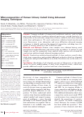 Cover page: Microcomposition of Human Urinary Calculi Using Advanced Imaging Techniques