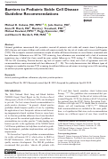 Cover page: Barriers to Pediatric Sickle Cell Disease Guideline Recommendations