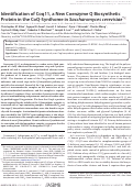 Cover page: Identification of Coq11, a New Coenzyme Q Biosynthetic Protein in the CoQ-Synthome in Saccharomyces cerevisiae *