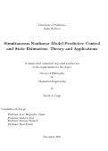 Cover page: Simultaneous Nonlinear Model Predictive Control and State Estimation: Theory and Applications