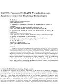 Cover page: VACET: Proposed SciDAC2 Visualization and Analytics Center for Enabling Technologies