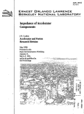 Cover page: Impedance of Accelerator Components