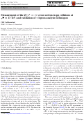 Cover page: Measurement of the Z/γ∗→ττ cross section in pp collisions at s=13TeV and validation of τ lepton analysis techniques.