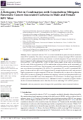 Cover page: A Ketogenic Diet in Combination with Gemcitabine Mitigates Pancreatic Cancer-Associated Cachexia in Male and Female KPC Mice