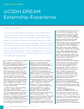 Cover page: UCSDH DREAM Externship Experience