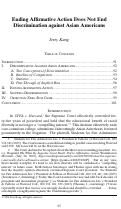 Cover page: Ending Affirmative Action Does Not End Discrimination against Asian Americans