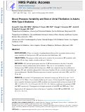 Cover page: Blood Pressure Variability and Risk of Atrial Fibrillation in Adults With Type 2 Diabetes.