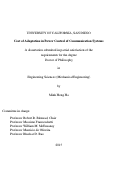 Cover page: Cost of Adaptation in Power Control of Communication Systems