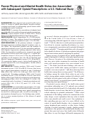 Cover page: Poorer Physical and Mental Health Status Are Associated with Subsequent Opioid Prescriptions: a U.S. National Study.