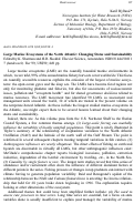 Cover page: Large Marine Ecosystems of the North Atlantic: Changing States and Sustainability Edited by K. Sherman and H.R. Skoldal. Elsevier Science, Amsterdam. ISBN 0 444 51011 7 (hardcover). Eur 99, US$99; 449 pp.