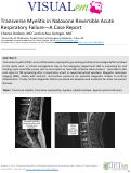 Cover page: Transverse Myelitis in naloxone reversible acute respiratory failure-a case report