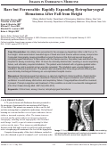 Cover page: Rare but Foreseeable: Rapidly Expanding Retropharyngeal Hematoma After Fall from Height