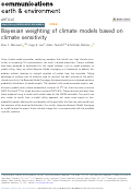 Cover page: Bayesian weighting of climate models based on climate sensitivity.