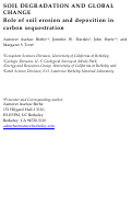 Cover page: Soil Degradation and Global Change: Role of Soil Erosion and Deposition in Carbon Sequestration