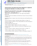 Cover page: Clinical factors associated with genetic diagnosis in suspected neurogenetic disorders in a tertiary care clinic