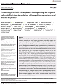 Cover page: Translating ENIGMA schizophrenia findings using the regional vulnerability index: Association with cognition, symptoms, and disease trajectory