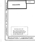 Cover page: RECOVERY AND ESTIMATION OF RADIOISOTOPES FROM BIOLOGIC MATERIALS. II. THE ELECTROPLATING APPARATUS. PROCEDURES FOR COPPER, SILVER, ZINC, MERCURY, IRON AND COBALT