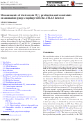 Cover page: Measurements of electroweak Wjj production and constraints on anomalous gauge couplings with the ATLAS detector