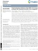 Cover page: Enantioselective inhibition of the SARS-CoV-2 main protease with rhenium( i ) picolinic acid complexes