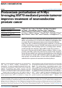 Cover page: Proteostasis perturbation of N-Myc leveraging HSP70 mediated protein turnover improves treatment of neuroendocrine prostate cancer