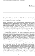 Cover page: Alaska Native Political Leadership and Higher Education: One University, Two Universes. By Michael L. Jennings.