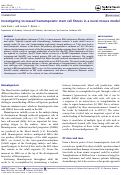 Cover page: Investigating increased hematopoietic stem cell fitness in a novel mouse model