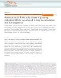 Cover page: Attenuation of RNA polymerase II pausing mitigates BRCA1-associated R-loop accumulation and tumorigenesis