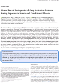 Cover page: Shared Dorsal Periaqueductal Gray Activation Patterns during Exposure to Innate and Conditioned Threats.