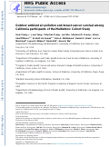 Cover page: Outdoor ambient air pollution and breast cancer survival among California participants of the Multiethnic Cohort Study