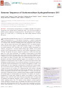 Cover page: Genome Sequence of Acetomicrobium hydrogeniformans OS1