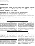 Cover page: High Molecular Weight von Willebrand Factor Multimer Loss and Bleeding in Patients with Short-Term Mechanical Circulatory Support Devices: A Case Series.