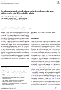 Cover page: Social support moderates D-dimer and self-rated successful aging within people with HIV and older adults