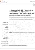 Cover page: Traumatic Brain Injury and Firearm Use and Risk of Progressive Supranuclear Palsy Among Veterans