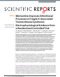 Cover page: Memantine Improves Attentional Processes in Fragile X-Associated Tremor/Ataxia Syndrome: Electrophysiological Evidence from a Randomized Controlled Trial