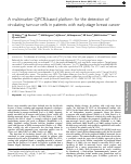 Cover page: A multimarker QPCR-based platform for the detection of circulating tumour cells in patients with early-stage breast cancer