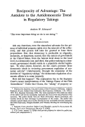 Cover page: Reciprocity of Advantage: The Antidote to the Antidemocratic Trend in Regulatory Takings