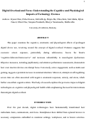 Cover page of Digital Overload and Focus: Understanding the Cognitive and Physiological Impacts of Technology Overuse